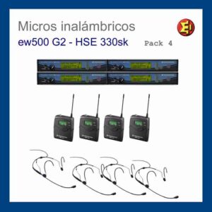 Mic Set - Sennheiser G2 ew 552 Diadema HSE330 - Pack de 4